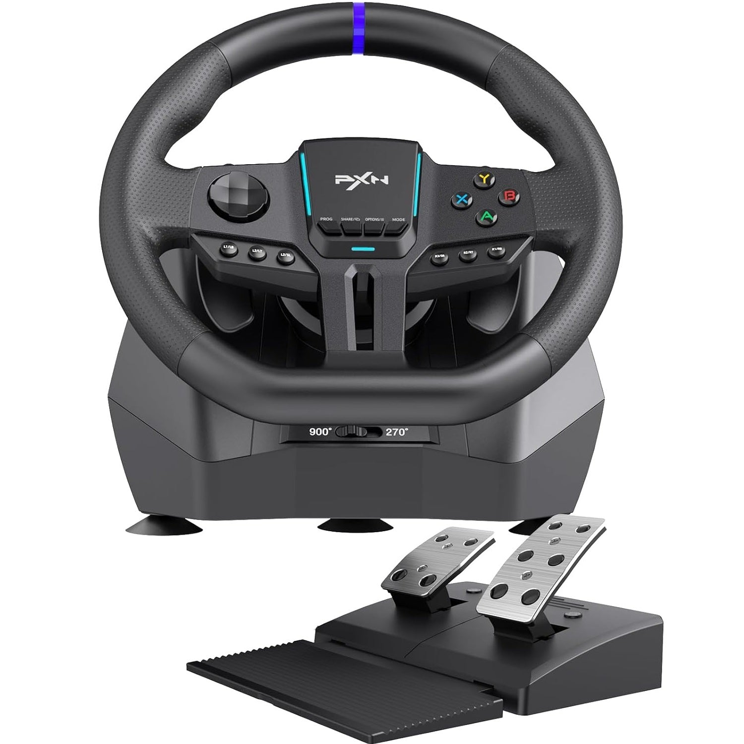 PXN V900 Gen2 – Volant de Course 270°/900° avec Pédales Hall, Vibration, RGB, USB 16 bits – PC, Xbox, PS4, PS3, Switch - Accessoires gaming | DR CLICK Informatique