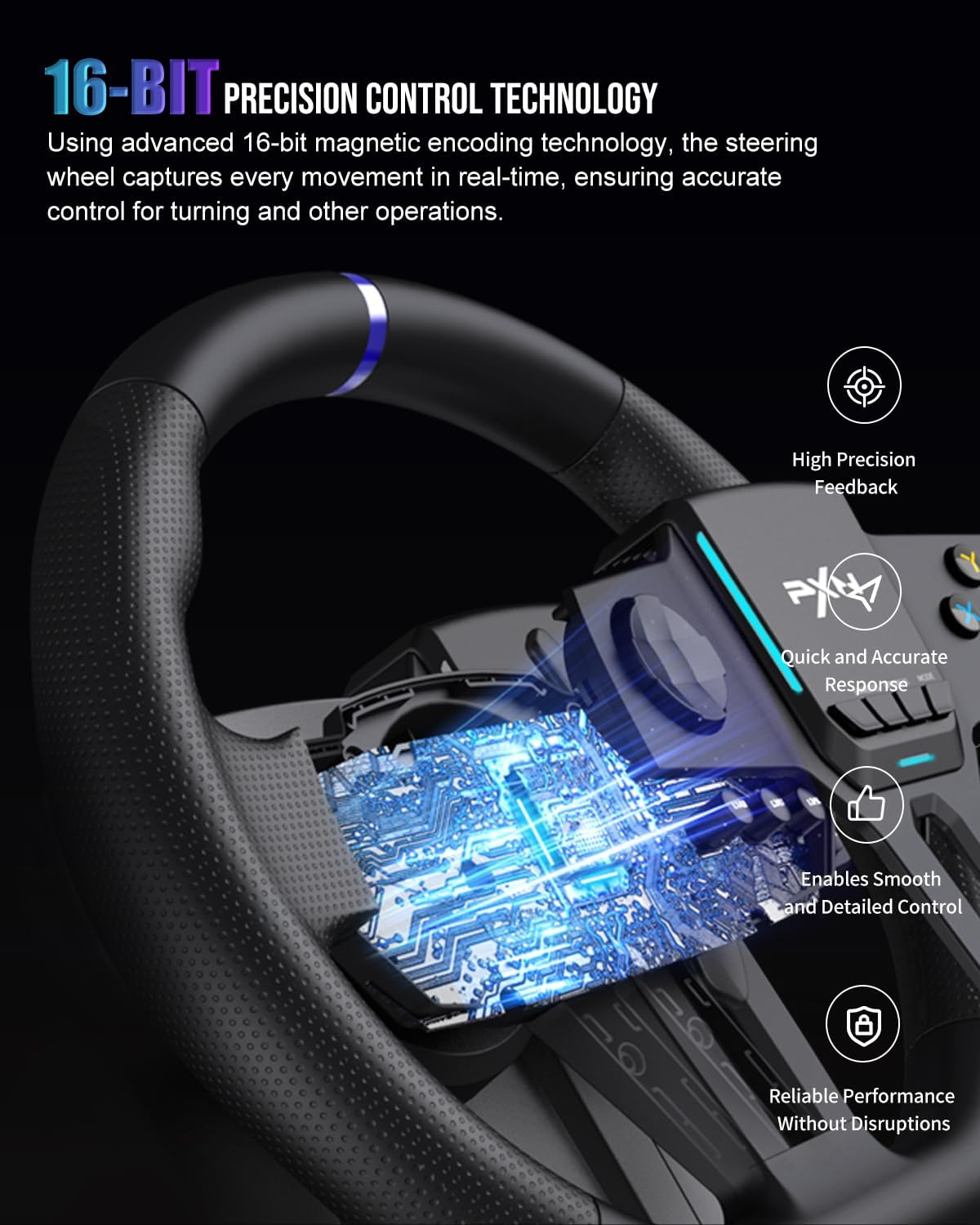 PXN V900 Gen2 – Volant de Course 270°/900° avec Pédales Hall, Vibration, RGB, USB 16 bits – PC, Xbox, PS4, PS3, Switch - Accessoires gaming | DR CLICK Informatique