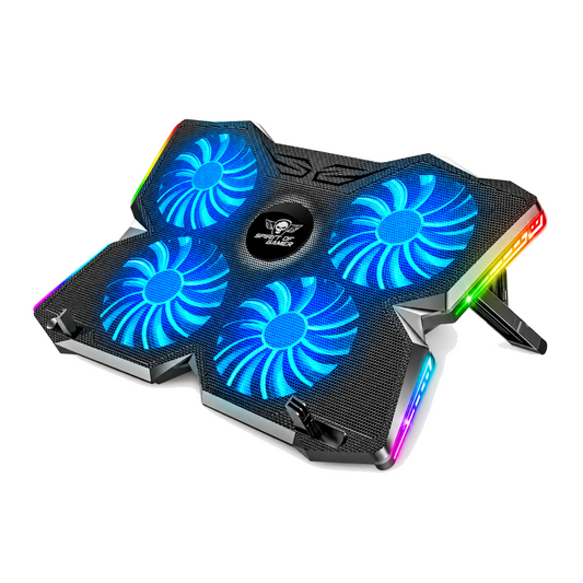 Spirit of Gamer AirBlade 500 — Support de refroidissement, 4 ventilateurs — vue principale sur fond blanc