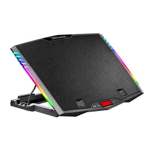 Mars Gaming MNBC5 — Support de refroidissement, 6 ventilateurs ARGB — vue principale sur fond blanc