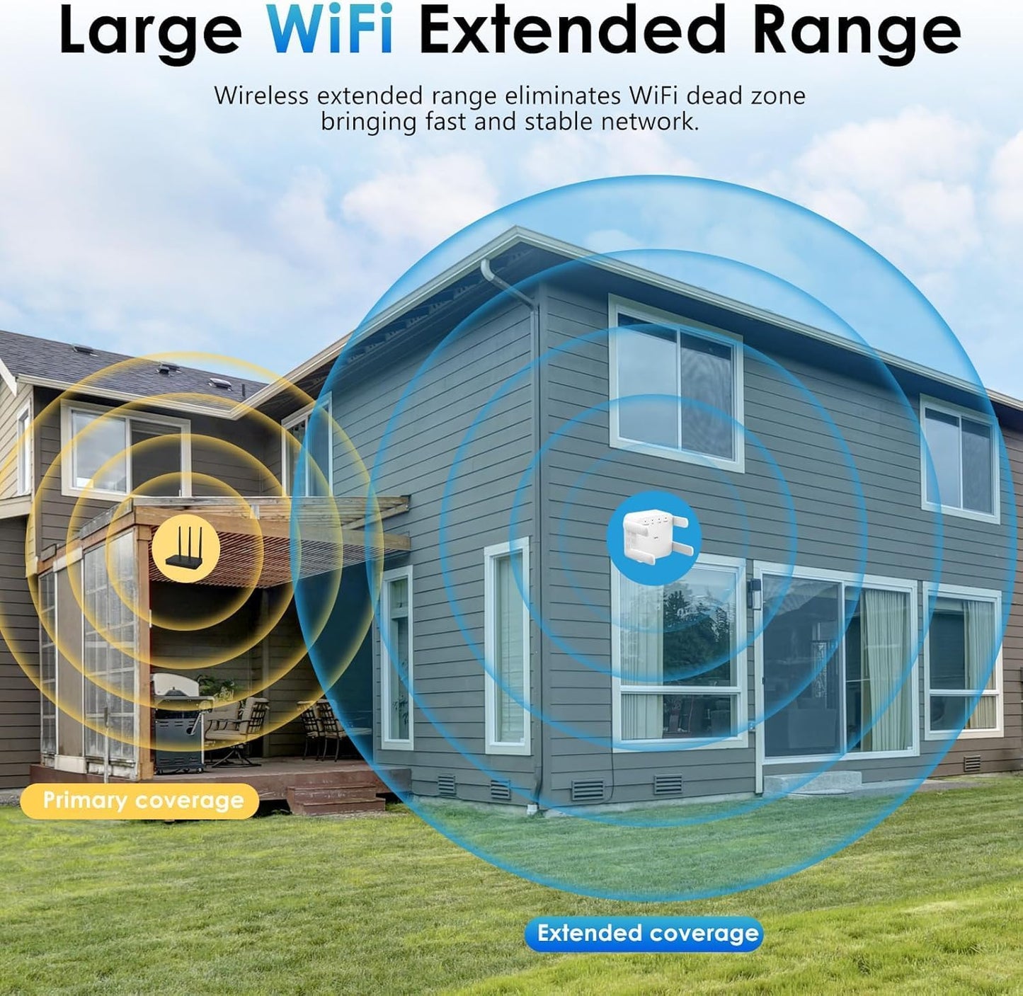 Répéteur Wi - Fi AC1200 – Double Bande 2,4/5 GHz, Port Ethernet, Compatible Toutes Box - Répéteur Wi - Fi | DR CLICK Informatique