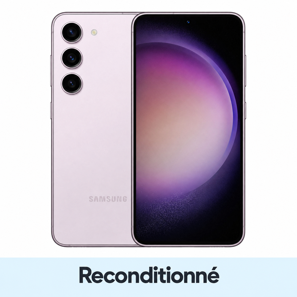 Samsung Galaxy S23 – 128 Go – Mauve – Reconditionné