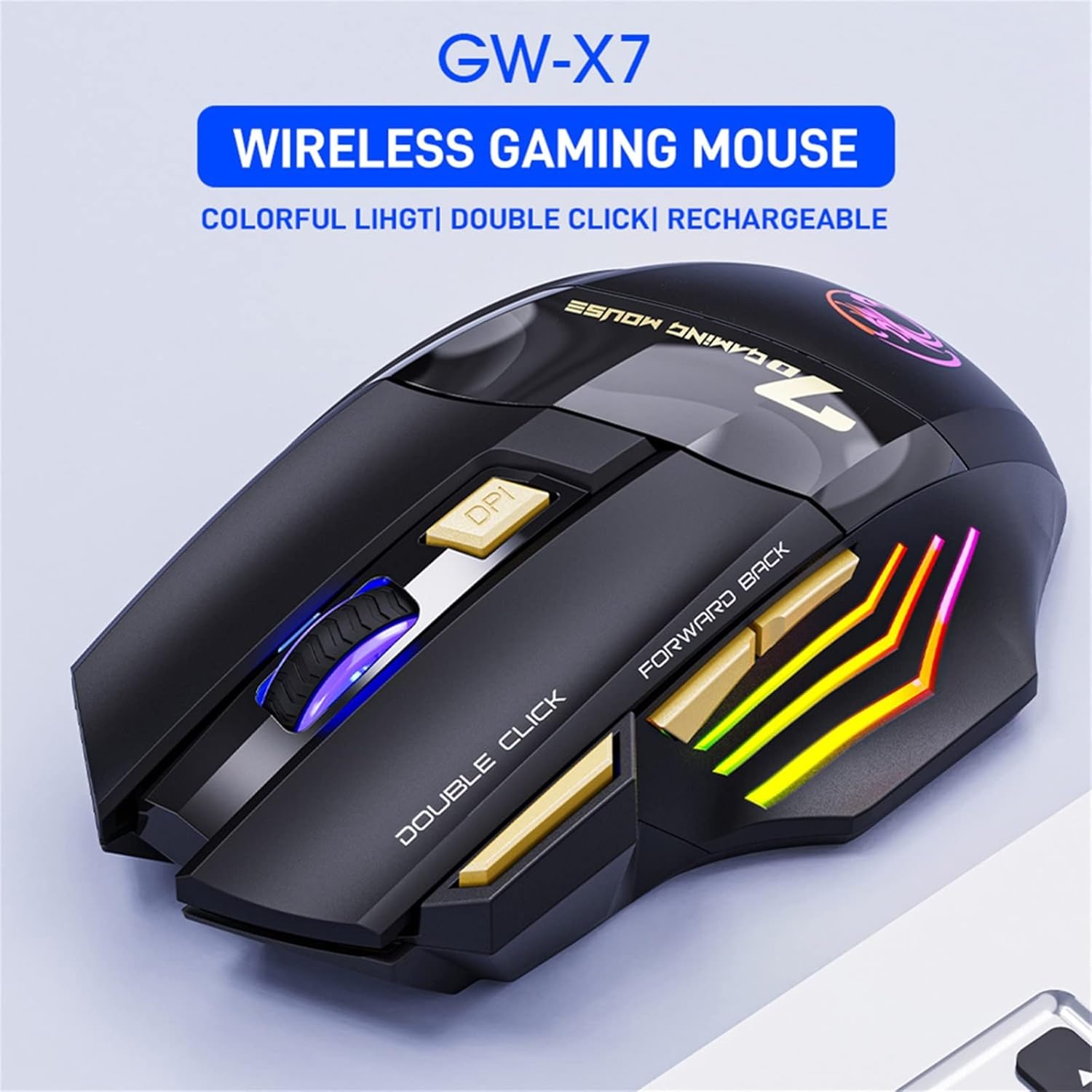 Souris de jeu ergonomique iMice GW - X7 7 boutons rechargeable RVB sans fil - Accessoires gaming | DR CLICK Informatique