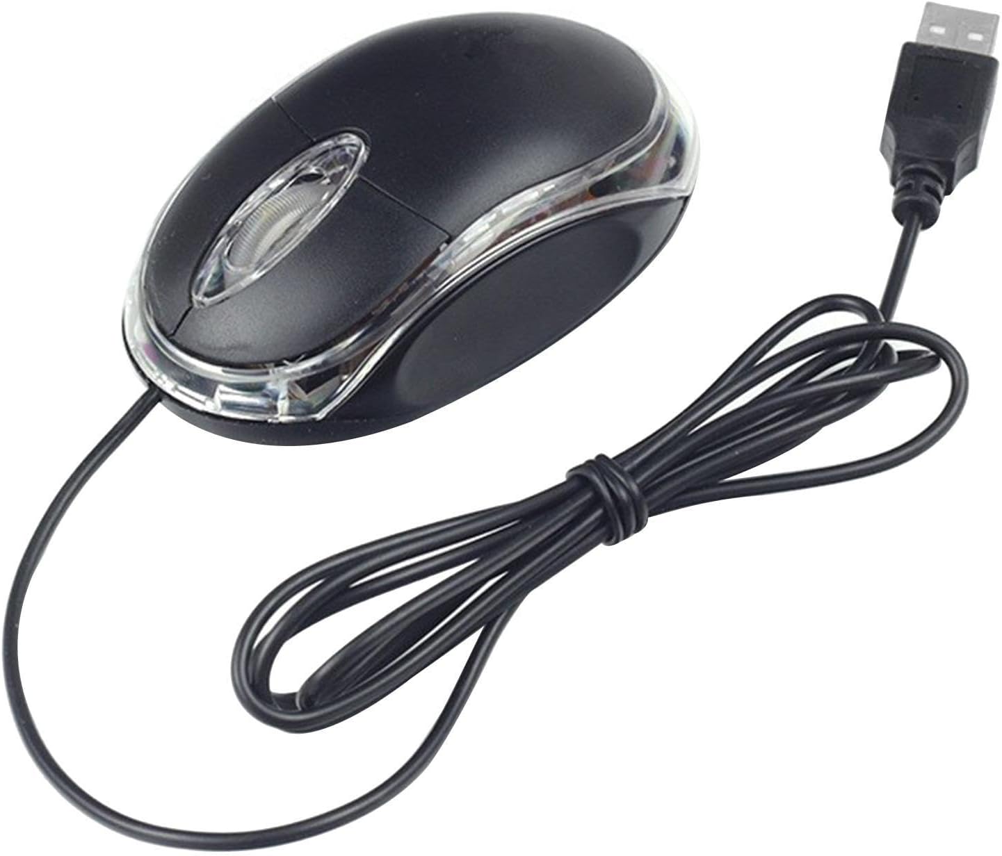 Souris filaire Nixieen noire avec câble USB 1,2 m