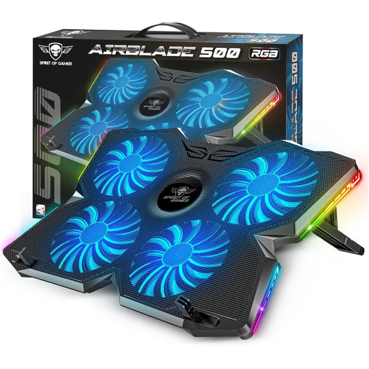 Base de refroidissement Spirit Of Gamer AirBlade 500 avec 4 ventilateurs RGB