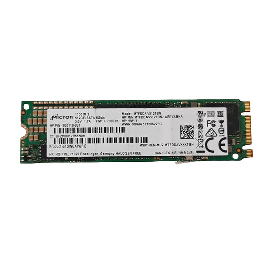 SSD Micron 1100 512 Go M.2 SATA 2280 – HP 903110 - 001 (Reconditionné) - Disque dur & SSD | DR CLICK Informatique