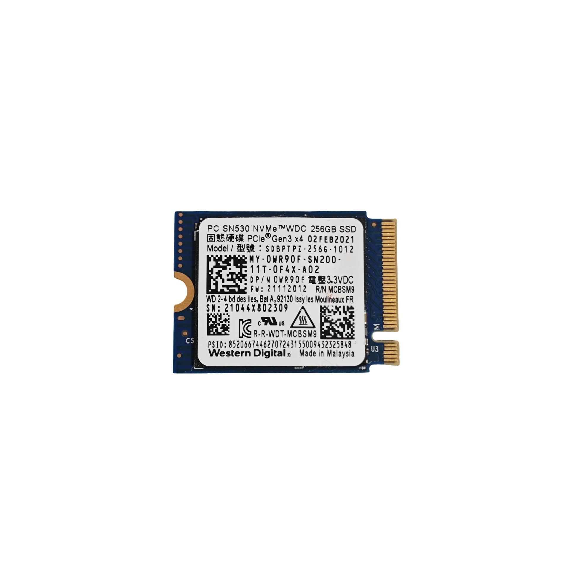SSD NVMe WD PC SN530 256Go M.2 2230 PCIe Gen3 (Reconditionné) - Disque dur & SSD | DR CLICK Informatique