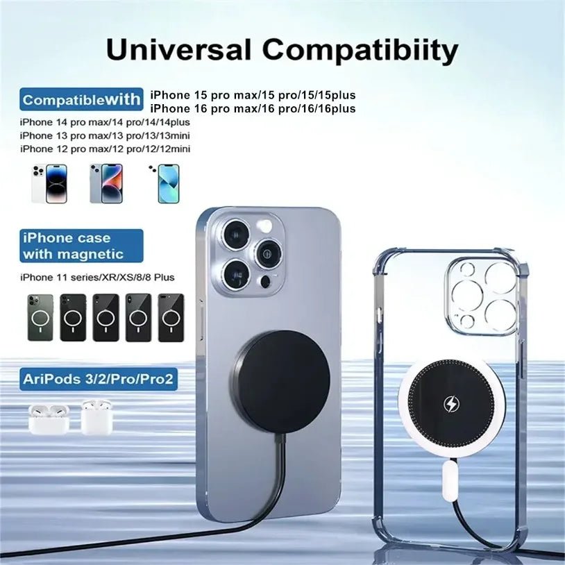 Station de chargement magnétique sans fil 100W, pour Magsafe iPhone 16 - 12, Samsung Xiaomi Mini USB A PD, support de charge rapide - Câbles & accessoires | DR CLICK Informatique