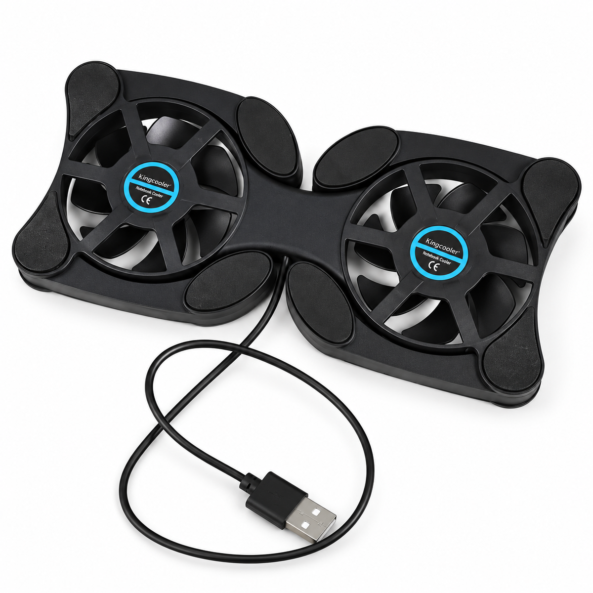 Support ventilé USB compact — 2 ventilateurs