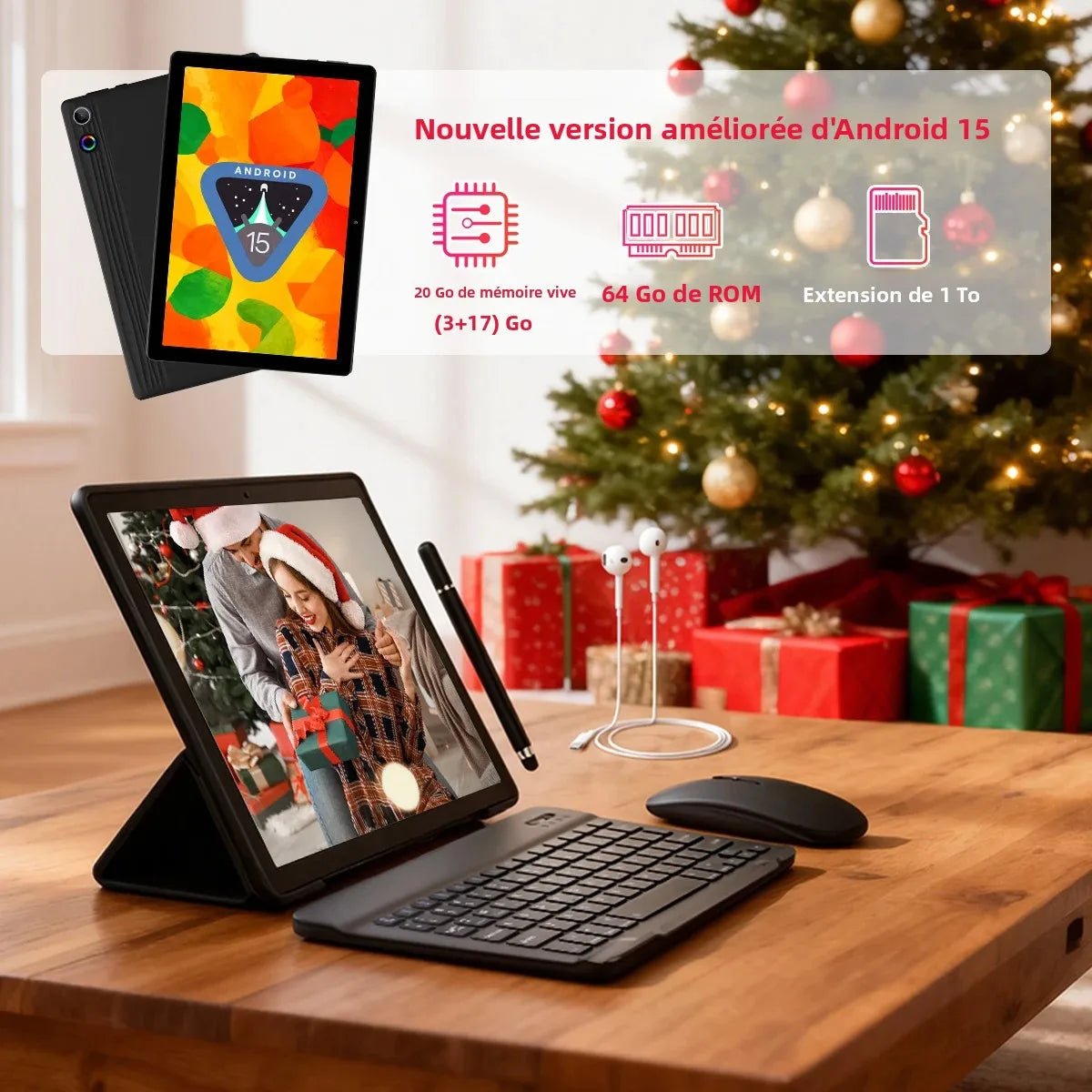 Tablette Android 15 10" 64 Go WiFi 6 Pack Clavier & Stylet (Neuf) - Tablette tactile | DR CLICK Informatique