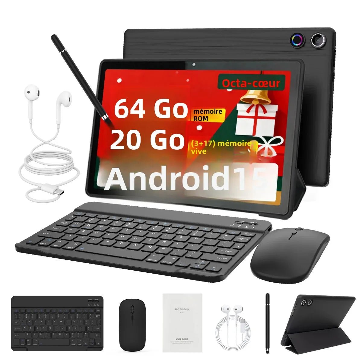 Tablette Android 15 10" 64 Go WiFi 6 Pack Clavier & Stylet (Neuf) - Tablette tactile | DR CLICK Informatique