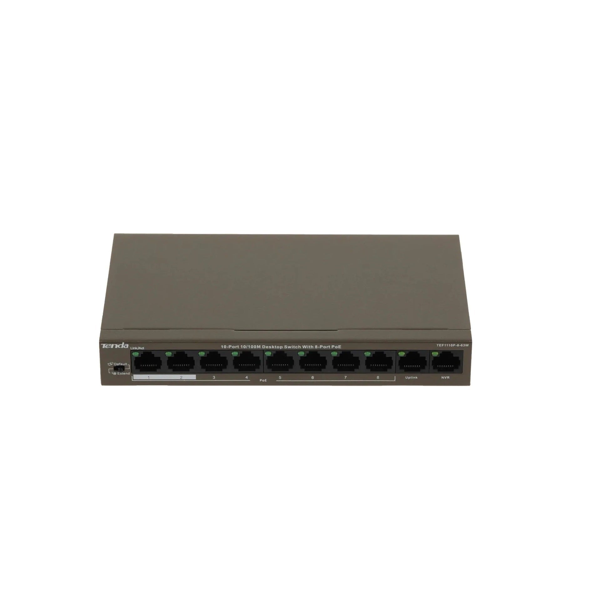 Tenda TEF1110P - 8 - 63W Switch PoE 10 Ports 63W 8 Ports PoE 10/100 Mbps - Switch | DR CLICK Informatique