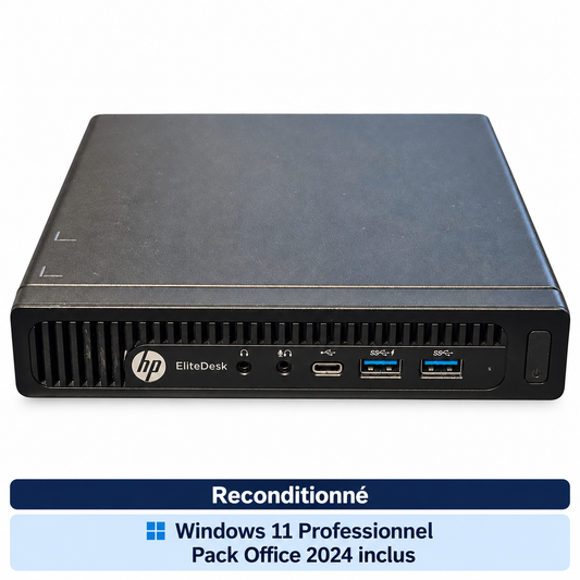 HP EliteDesk 800 G2 i5 8 Go SSD 256 Go Windows 11 (Reconditionné) - Tiny PC | DR CLICK Informatique