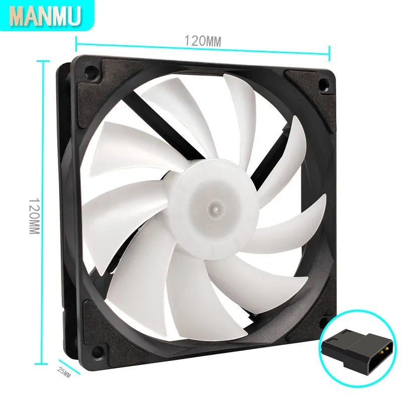 Ventilateur PC 120 mm RGB Manmu – Refroidissement Haute Performance Gaming - Refroidissement PC | DR CLICK Informatique