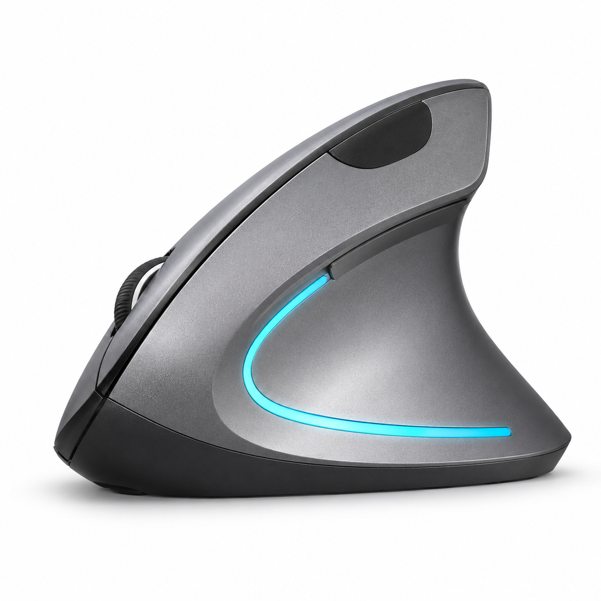 Souris verticale sans fil — grise, Bluetooth et 2,4 GHz