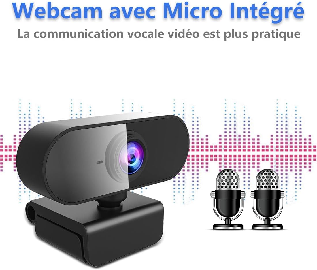 Webcam USB Full HD 1080p – Grand Angle 90°, Micro Antibruit, Plug & Play - Webcam | DR CLICK Informatique