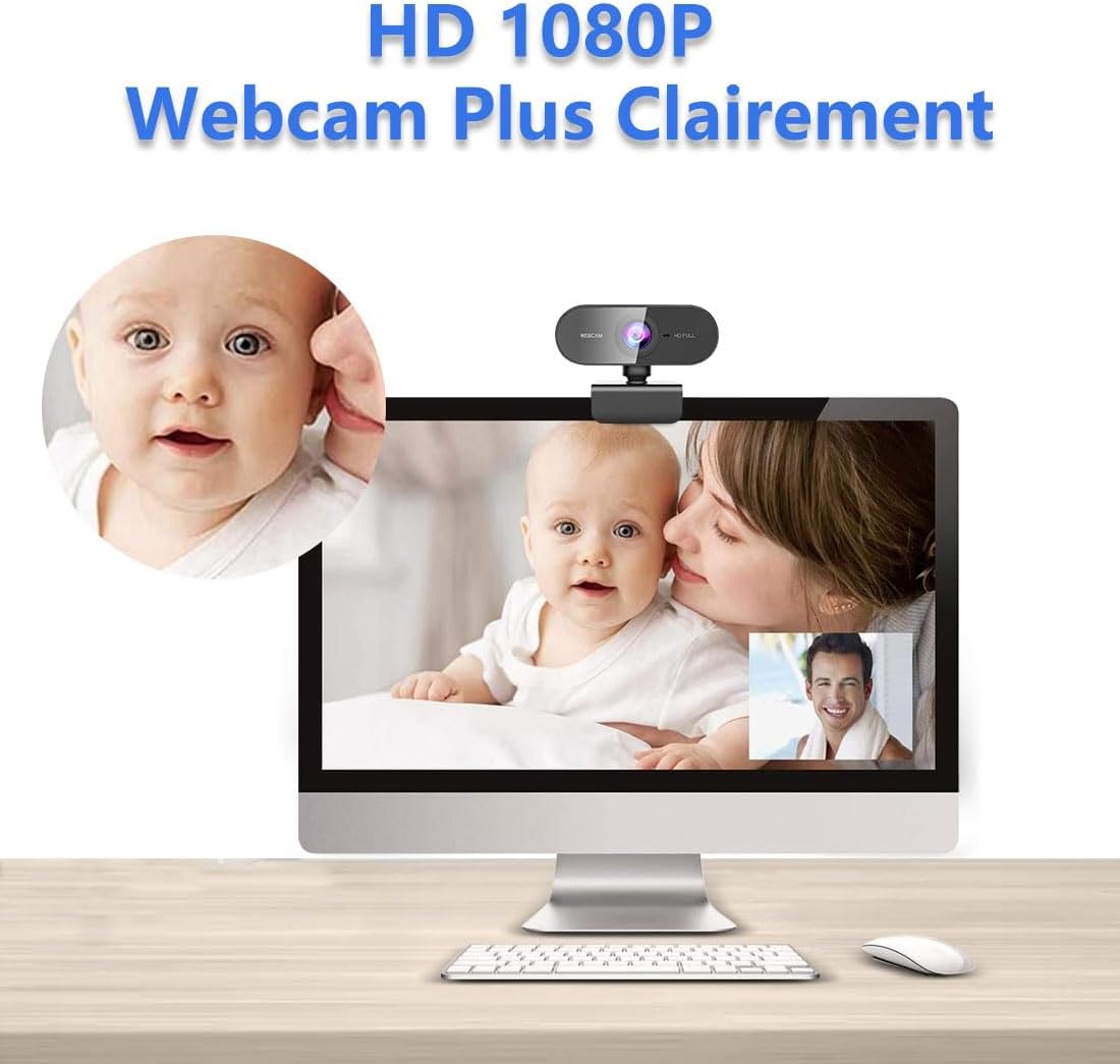 Webcam USB Full HD 1080p – Grand Angle 90°, Micro Antibruit, Plug & Play - Webcam | DR CLICK Informatique