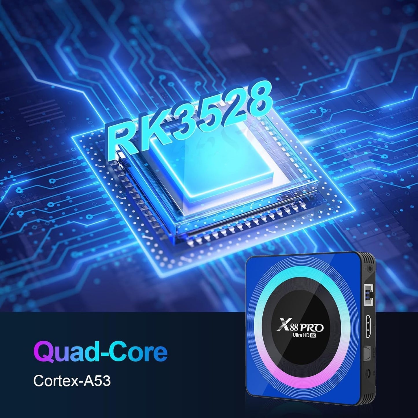 X88 Pro 13 boitier IPTV Android 13.0 TV Box 4GB RAM 32GB ROM - Lecteurs et accessoires multimédia | DR CLICK Informatique