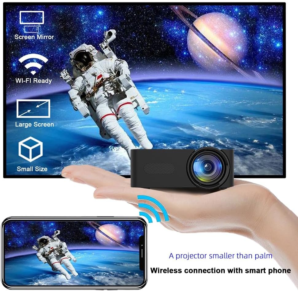 YT100 Mini projecteur de maison, portable, noir, LCD, USB - Visioconférence | DR CLICK Informatique